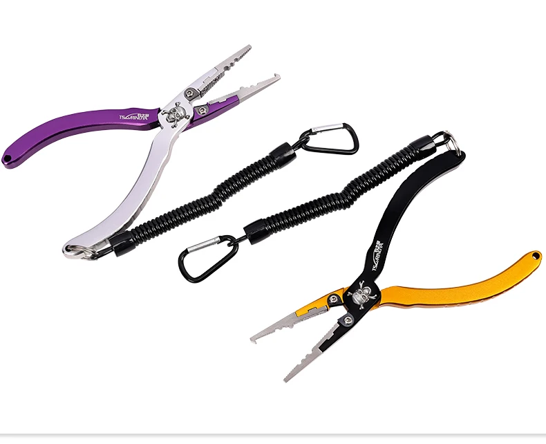 Alicates de Pesca Ferramenta de Pesca Alicate de Pesca Tsurinoya Aviação Alumínio-liga Multifunction Pesca Alicate Pince 17.5 cm 95g 18 Pesca Multifunction Pesca Alicate Pince