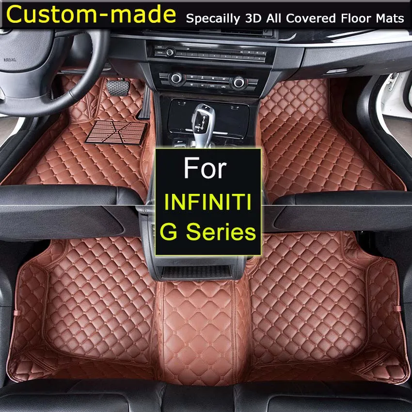 Car Floor Mats for Infiniti G35 G25 G Series V63 G37 Coupe CV36 Foot