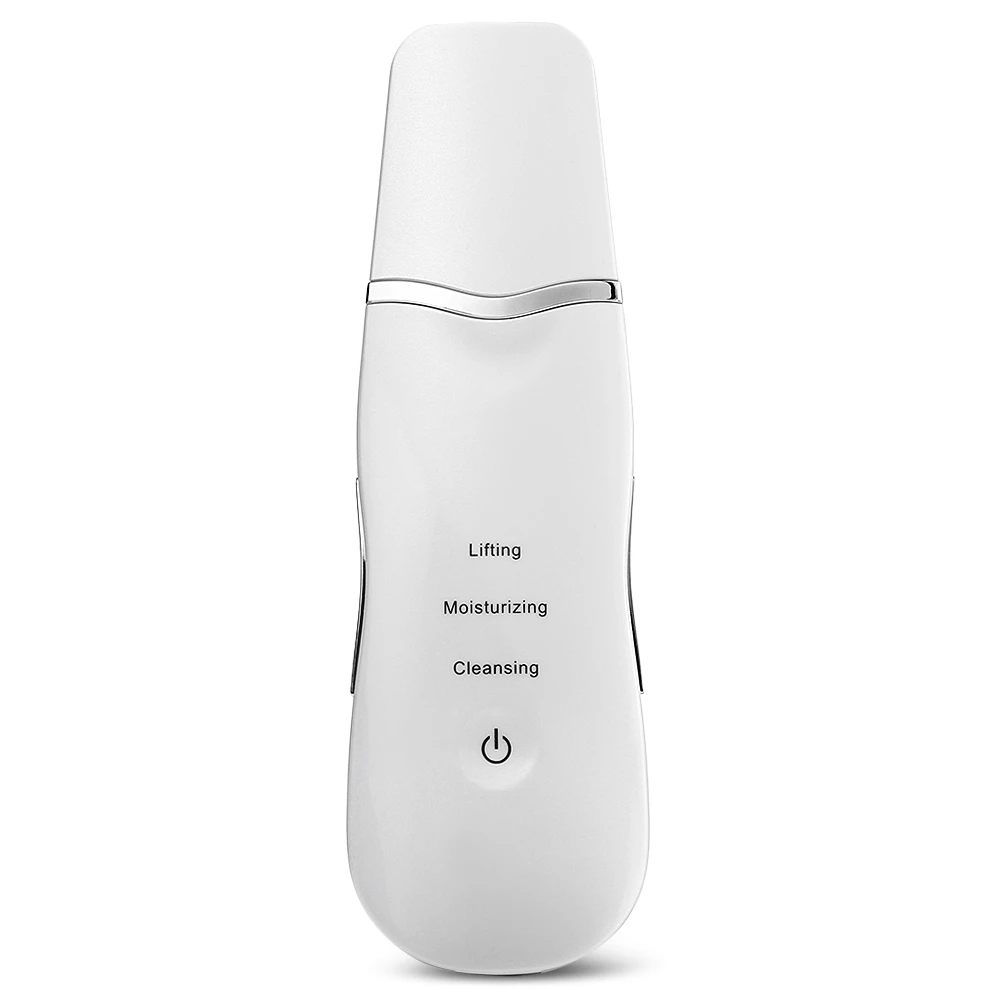 

Rechargeable Ultrasonic Face Skin Scrubber Facial Cleaner Peeling Vibration Blackhead Removal Exfoliating Pore Cleaner Tool