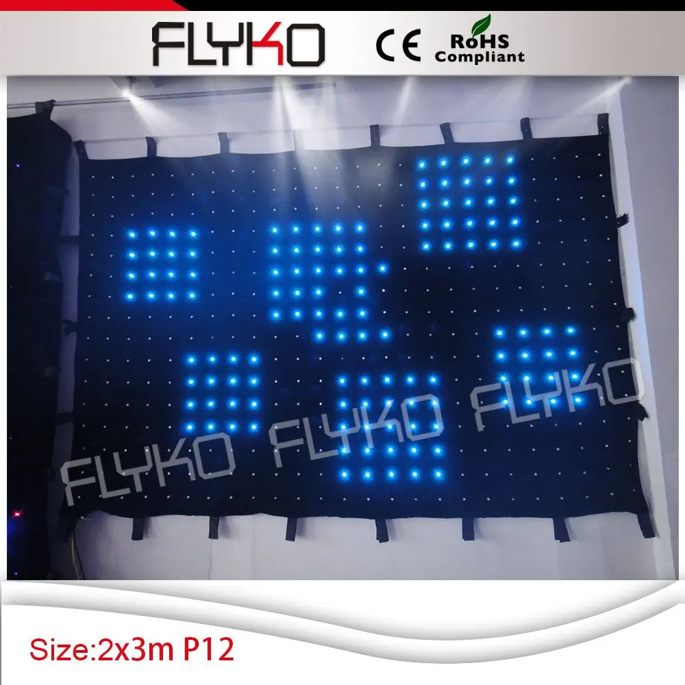 

Free shipping 6*10f P120MM RGB led curtain factory high quality factory price