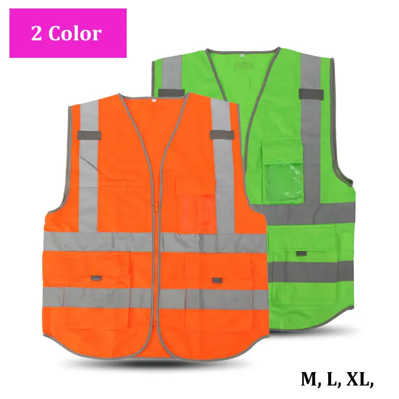 

NEW High Visibility Safety Reflective Vest Working Clothes for Outdoor Night Work Security Traffic Cycling