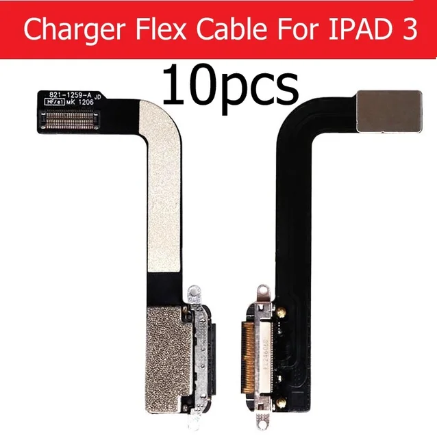 10pcs Geniune Charging Port Flex Cable For ipad 2 3 4 5 6 USB Charger