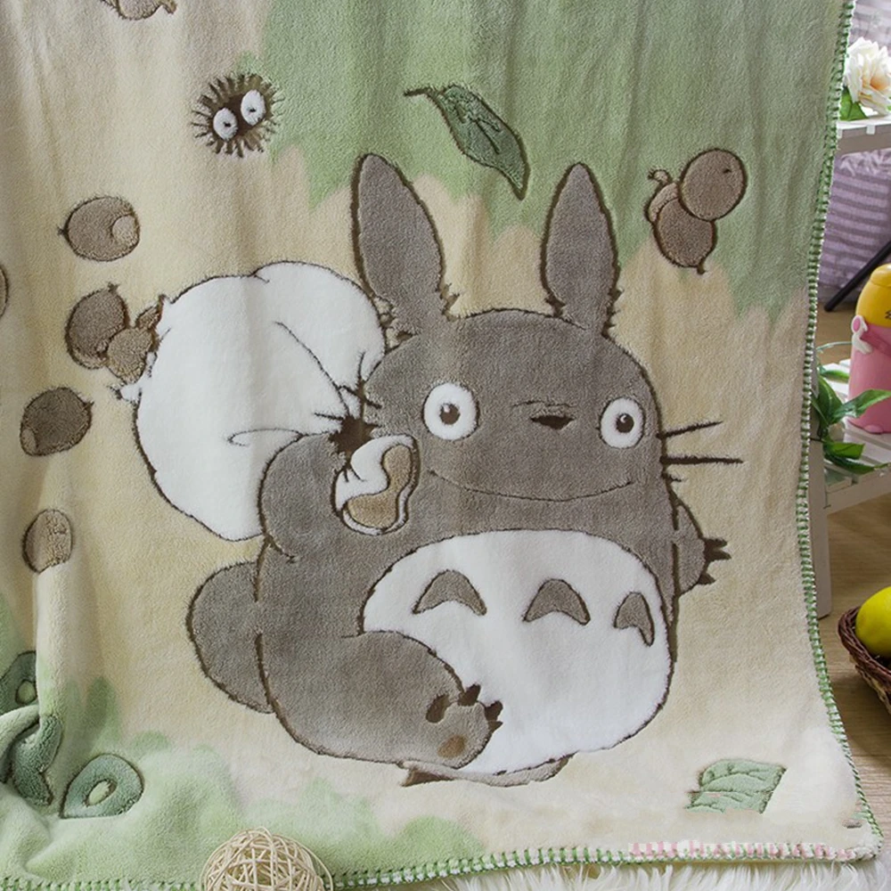 Najtaniej 140x100cm miękkie moje sąsiedztwo Totoro koc pluszowe dzieci koral koc polarowy łóżko turystyczne arkusz kołdra sofa prezent