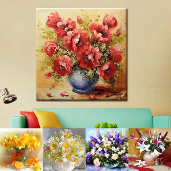 

Kids Mosaic Diamonds Wall Stickers Living Room Bedroom Partial Pasting Flowers Cross Stitch Diamond Embroidery