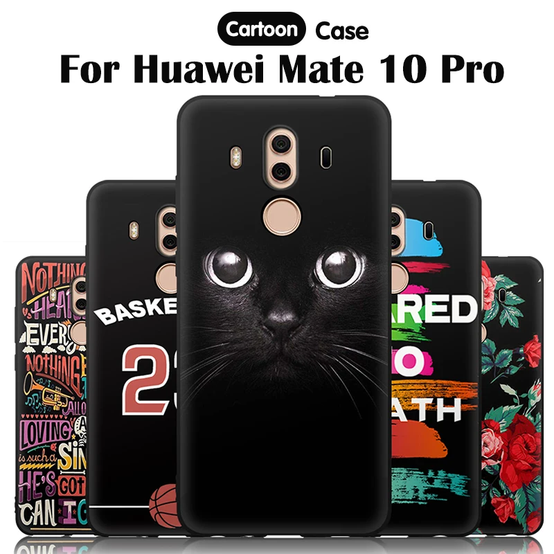 

JURCHEN Phone Case For Huawei Mate 10 Pro Cover Case Original Cartoon Soft Silicone Cute Tpu Back Cover For Mate 10 Pro Case 6.0