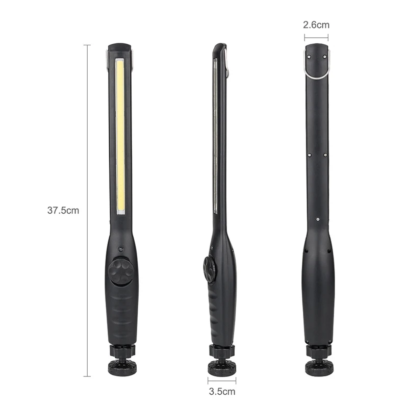 

USB Rechargeable COB Led Flashlight Portable Torch LED Car Repair Work Light Magnetic COB Flash Light Hanging Lamp For Camping