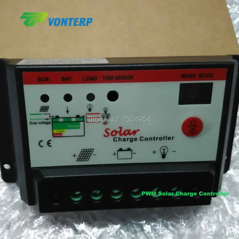 

China High Quality PWM Solar Charge Controller 12V /24V 10A/Solar Controller