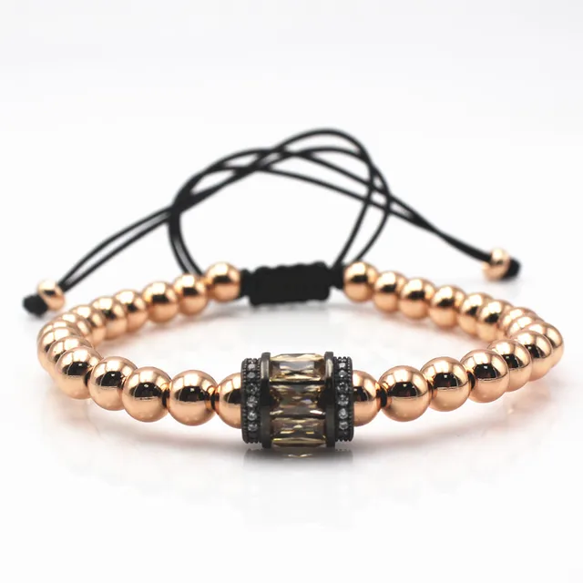 MR.JEWELRY Charm Bracelets Men Handmade Weave Wine Barrel Wrist Beaded