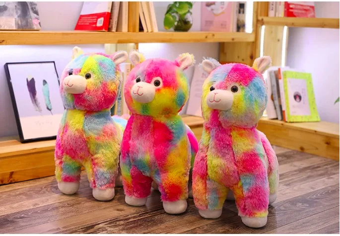 40 см Радужная Альпака плюшевая кукла Красочные Llamas плюшевые куклы игрушки декорация для дома дети день рождения девушка подарок TFA1829