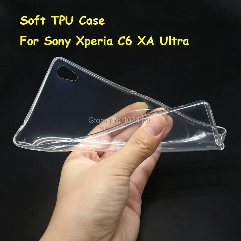 

New Slim Crystal Clear Transparent Soft TPU Back Case Cover Protection Skin For Sony Xperia XA Ultra F3212 F3216 / C6 6.0 Inch