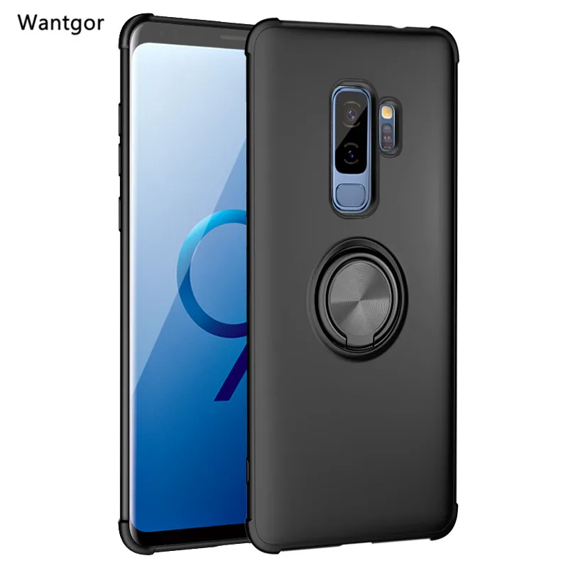 

Ring Bracket Magnetic adsorption Mobile Phone case For Samsung Galaxy S9 S10 PLUS LITE Cover For Samsung Note 9 shell coque