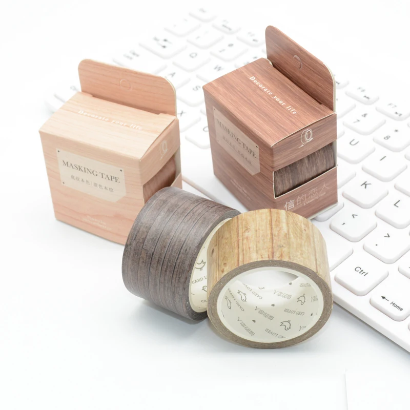 

Washi Tape Wood Grain Stickers Scrapbooking Masking Tapes Washitape Bant Wide Cinta Adhesiva Decorativa Fita Adesiva Vintage