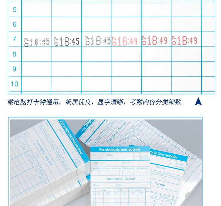 Офисное использование работник электронный перфоратор карты часы бумага время аттендас часы лента DIY Набор цифровые часы карты