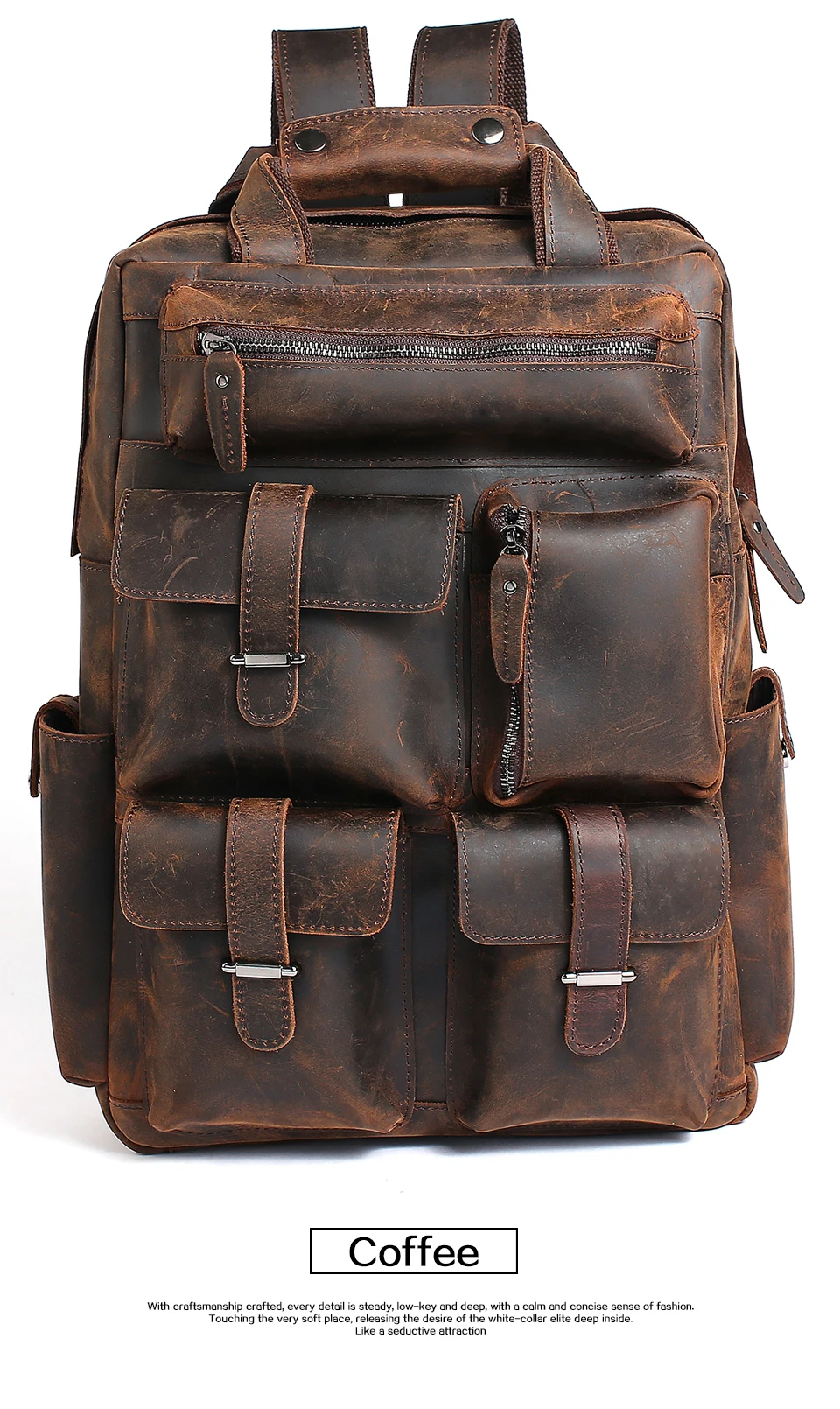 -2_01MVA Men's Backpack Vintage Bag Men Genuine Leather Anti Theft Backpack for Laptop Travel Backpacks Casual Schoolbag Gifts 3506