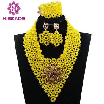 

Unique Crystal African Beads Jewelry Set Nigerian Wedding Beads Jewelry Set QW1041