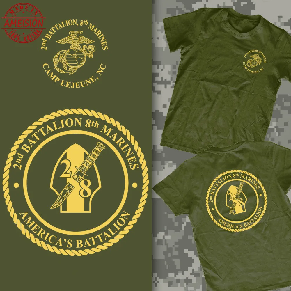 Marine Corps 2Nd Battalion 8Th Marines Camp Lejeune font b Geiger b font Outstanding Shirt 2019