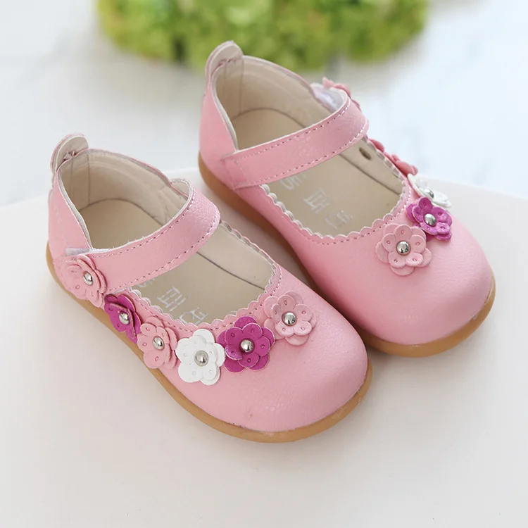 AFDSWG/сезон весна-осень; обувь для девочек из водонепроницаемого материала с цветочным узором и мягкой подошвой; цвет розовый; белые туфли для девочек; кожаные вечерние туфли принцессы