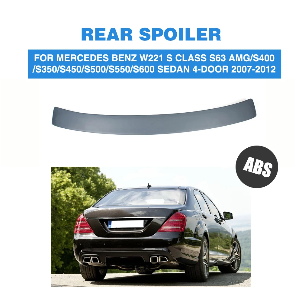 Задний спойлер на крыше окна крыло для Mercedes Benz S CLass W221 S63 AMG седан 4 двери 2007 2012 ABS
