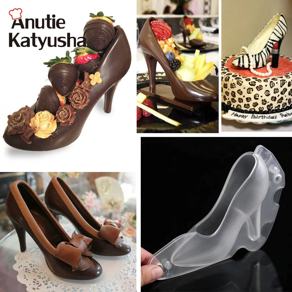 pastry cake shoe Mold High Heel 3D Sugar Mold Chocolate Shoe Candy Cute