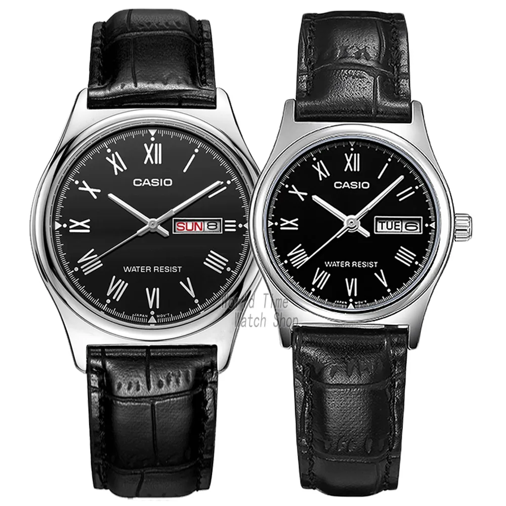 V006L1B-V006L1B Мужские часы Casio Мужские часы Set Top Brand Роскошные женские часы Кварцевые наручные часы Спортивные мужские часы Водонепроницаемые женские часы Luminous Pair Design Model relogio feminino masculino reloj hombre - Цвет: V006L1B-V006L1B