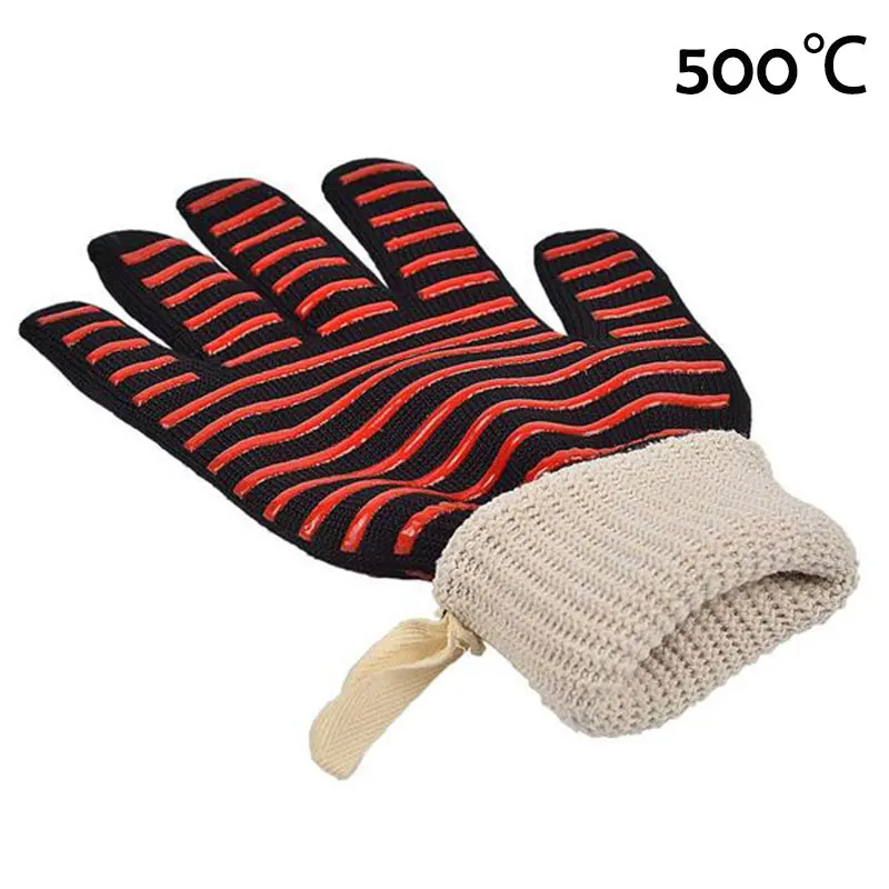 NMSafety Арамидные огнеупорные перчатки с барбекю термостойкие для плиты рукавица кухонная