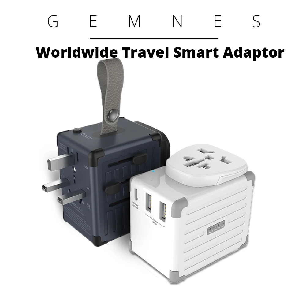 

4000W Worldwide Travel Adapter Universal Socket 42W USB USB-C PD Type C Charger EU US UK AU Plug for Xiaomi Samsung Phone iPad