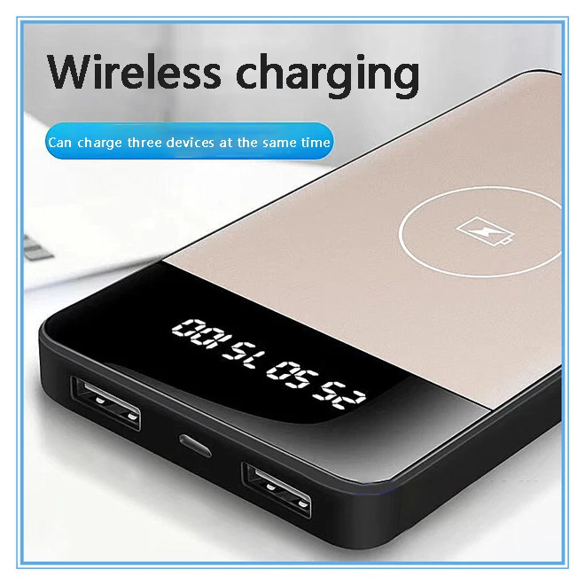 2018 latest Qi wireless charger mobile power 20000mAh dual US5V2A output external battery universal latest price 2018 latest Qi wireless charger mobile power 20000mAh dual US5V2A output external battery universal latest price