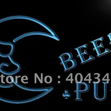 LB866-Луна пива паб традиционный Неон бар свет Вход