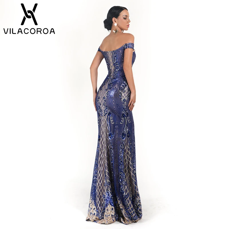 Модное винтажное белое вечернее платье с блестками для женщин Vestidos сексуальное платье без бретелек с вырезом лодочкой и высокой талией рыбий хвост длинное женское платье