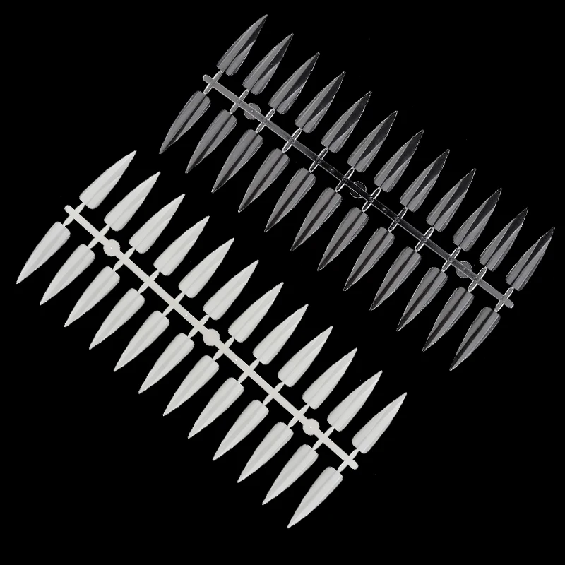  120pcs Long Stiletto Nails Color Swatch Practice Palette Sharp False Nail Art Tips Acrylic Salon Na