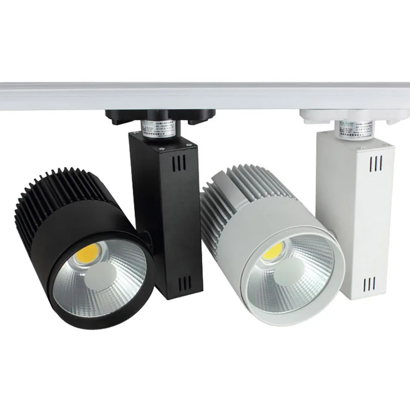 

20W 3 wire COB LED Track light AC110-240V Track Lighting Bridgelux Spot Wall Lamp Rail Spotlights Replace Halogen Lamps 40pcs