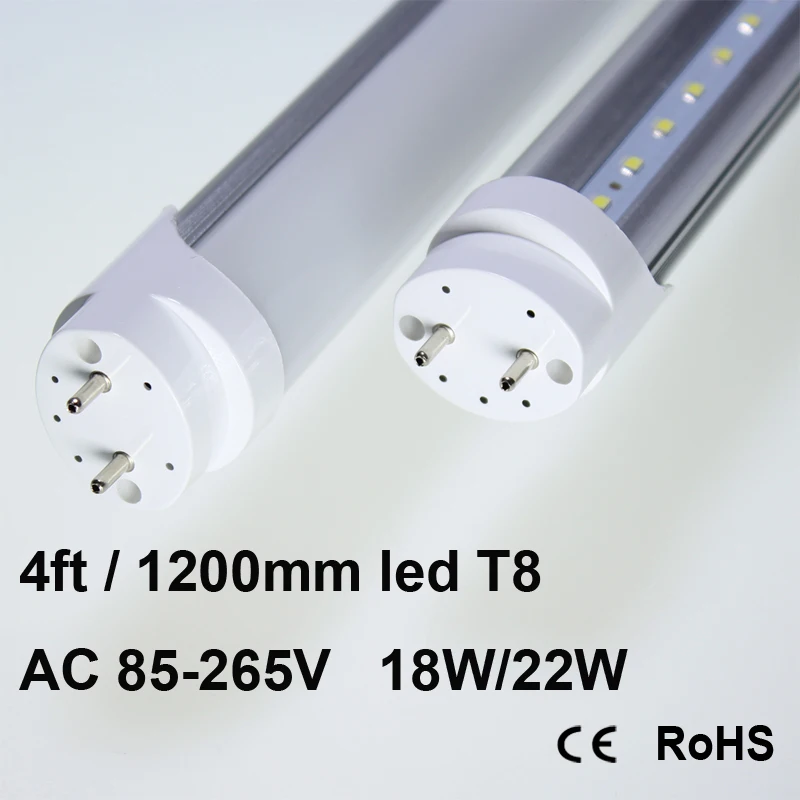 T8 LED Shop Fluorescent Bulb Replacement 4Feet 85-265V Cool white 6000K Lighting