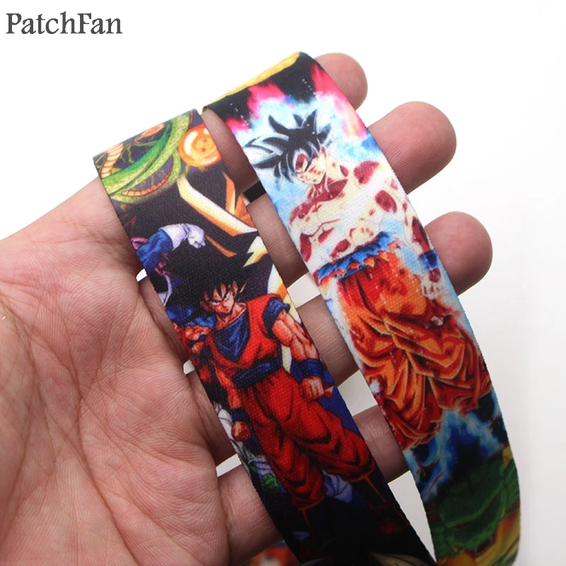 Patchfan брелок с надписью Dragon Ball ремешок тесьма лента шейный ремень ткань para id значок держатели для телефонов Ожерелье Аксессуар A1181