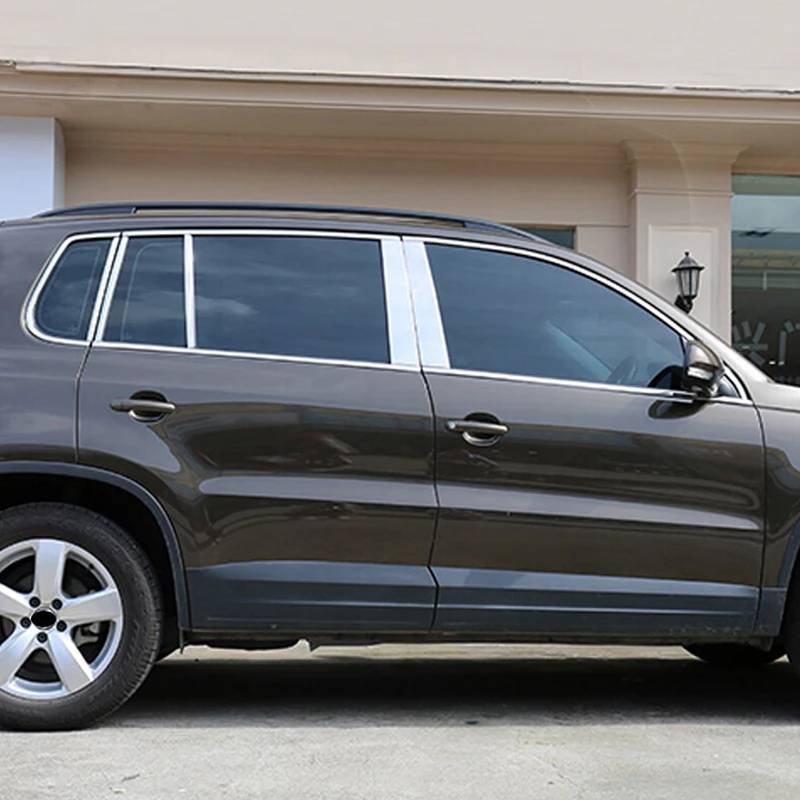 Для Tiguan MK2 2016 2017 2018 кузова нержавеющая сталь стекло гарнир столб средней колонке