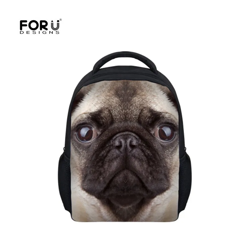 

FORUDESIGNS New Cute Design Children Small Backpack 12 Inch 3D Zoo Animal Backpacks for Baby Boy Girl Dog Print Bag Pack Kid's