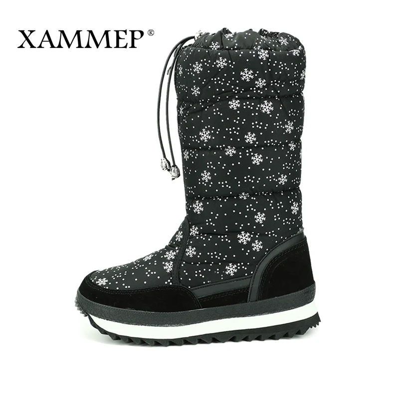 

Women's Winter Shoes Knee High Boots Brand Women Shoes Plush And Wool Women Winter Boots Plus Big Size High Quality Xammep