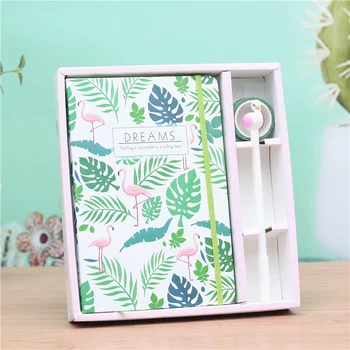 

Little Fresh Flamingo Princess Diary Student Notebook Paper Book Writing Pads Office & School Supplies Stationery Wholesale Gift