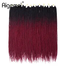 дешево✲ Pre Twist Вязание крючком синтетических волос Ombre Высокотемпературные волокна Косы крючком