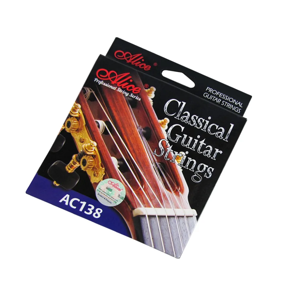 Alice Classical Guitar Strings Set Crystal Nylon & Silver Plated 85/15