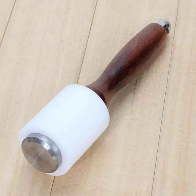 Leather Carving Hammer Printing Tool Hammer Nylon Hammer Carving Hammer DIY Handmade Leather Ling Cut Chopped Wood Handle