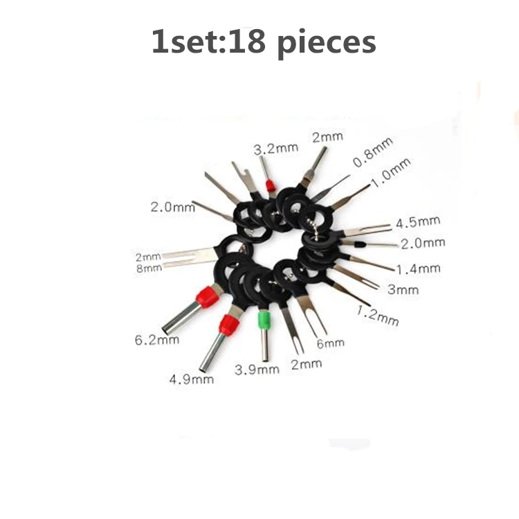 18 шт. инструмент для снятия автомобильной клеммы комплект жгутов проводов обжимной разъем экстрактор Съемник релиз Pin профессиональные инструменты для ремонта