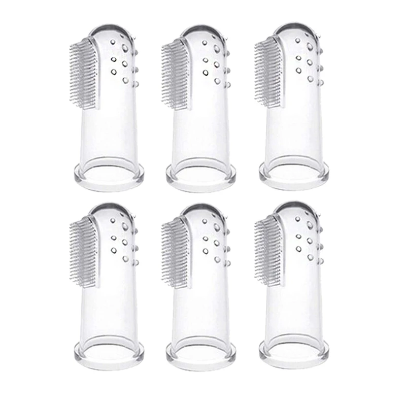 

6-Pack Pet Finger Toothbrushes,Dog Tooth Cleaner Teeth Cleaning Dental Care for Dogs Cats