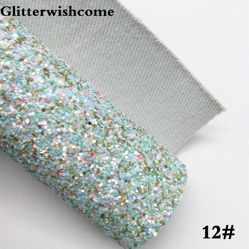 Glitterwishcome 21X29 см A4 Размеры синтетическая кожа, ультра с эффектом блестящей кожи, блеск, FauxLeather виниловые обои для банты, GM068A - Цвет: 12