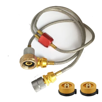 

Duplex Stainless Steel Camping Stove Propane Refill Adapter Gas Burner LPG Flat Cylinder Tank Coupler Bottle Adapter Safe Save