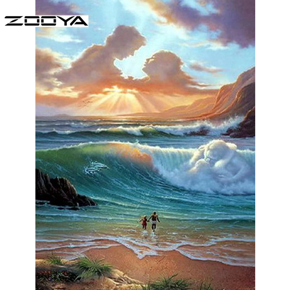 ZOOYA Алмазная вышивка Миньоны Рукоделие Набор для вышивки крестиком круглая Смола