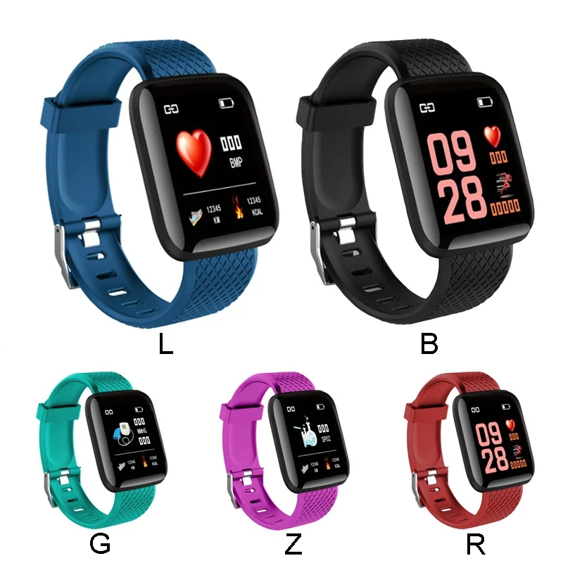 

116 plus Women Men Smart Sports Wristbands Bracelet Blood Pressure Measurement Waterproof Fitness Tracker Watch Smart Band