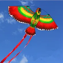 New Arrive Outdoor Fun Sports 43inch Parrot Kite Bird Kites With Handle And Line For Kids