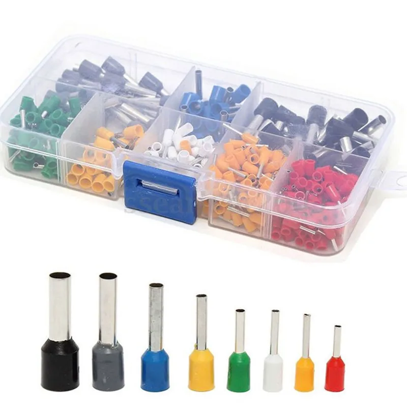400pcs Bootlace Cooper Ferrules Wire Crimp Connectors Set Insulated
