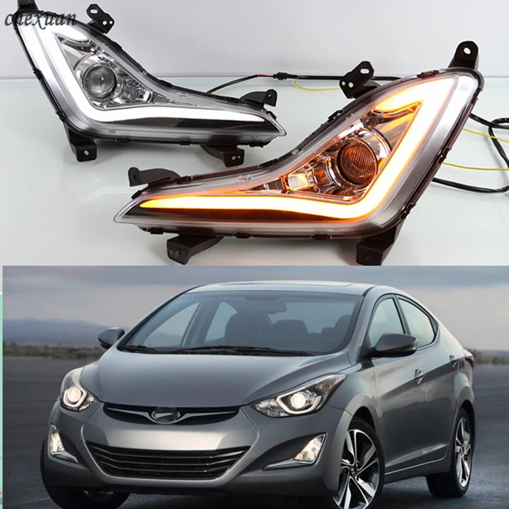 CSCSNL для Hyundai Elantra Avante 2014 2015 светодиодный DRL Дневной Бег светильник вождения рама