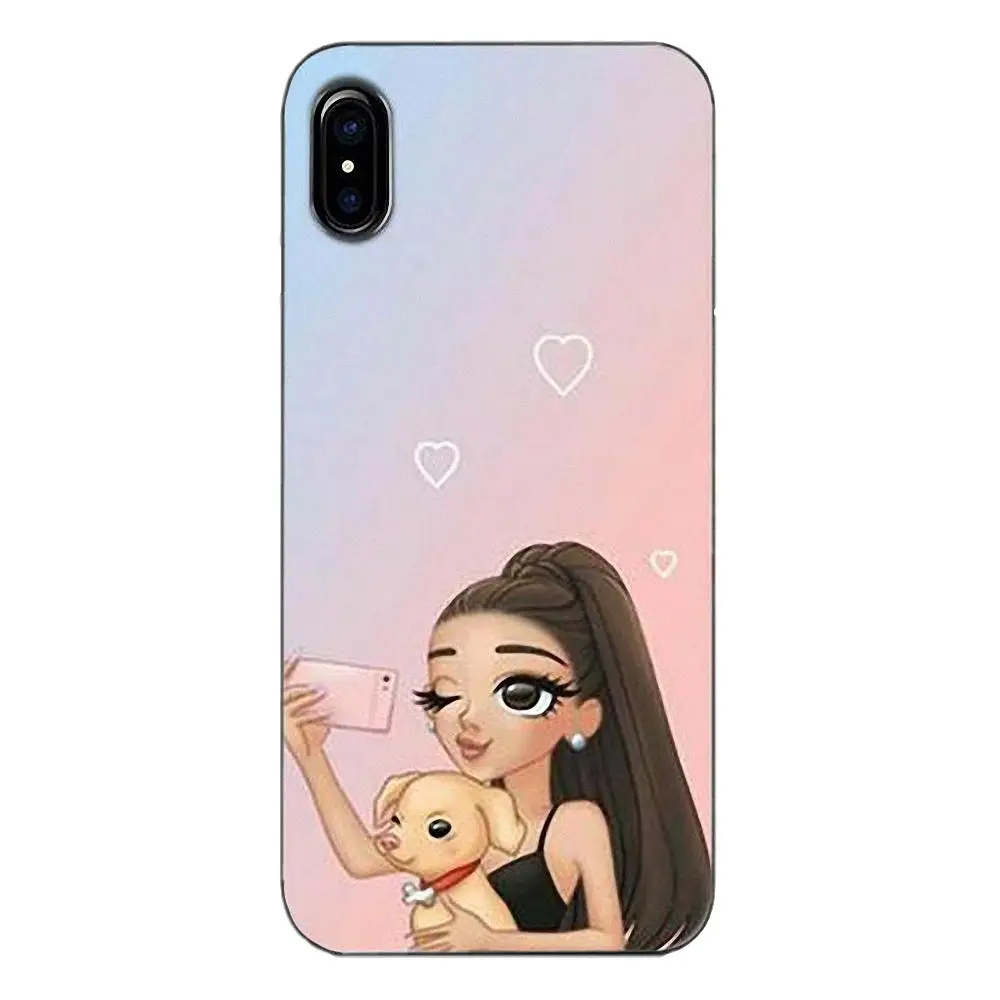 Мягкий с рисунком из ТПУ Ариана Гранде мультфильм розовый для Huawei G7 Y6 II Y7 Xiaomi Redmi